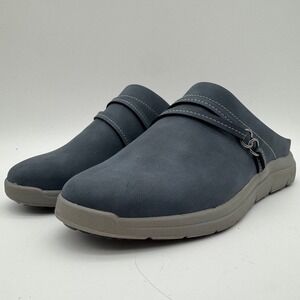 JSport Gina Women's Mule Clogs Black Memory Foam Slip On Shoes Size 8